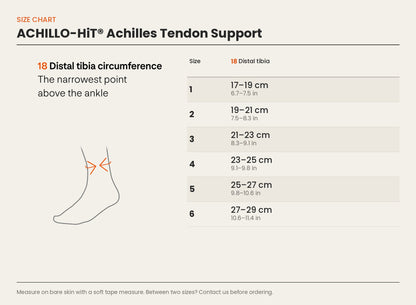 Size chart – ACHILLO-HiT® Achilles Tendon Support