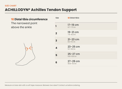 Size chart – ACHILLODYN® Achilles Tendon Support