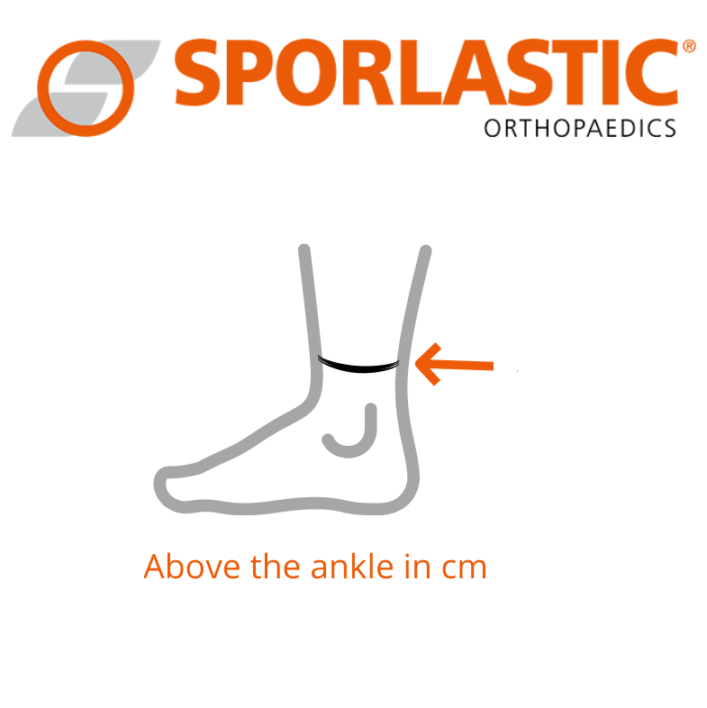 Ankle supporter size chart