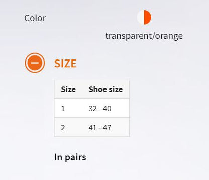 Elastic Heel Cushion Size Chart