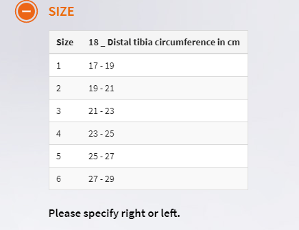 Achilles Tendon Support Size Chart for canada Ontario