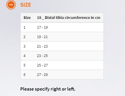 Achilles Tendon Support Size Chart for canada Ontario